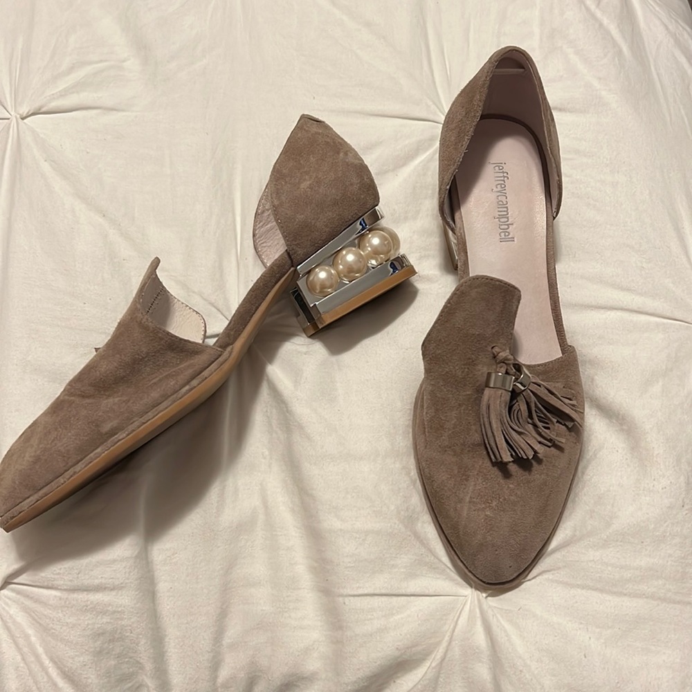 Jeffrey Campbell 9.5 Pearl Heeled Loafers